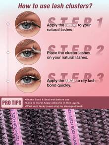 200 件簇状睫毛，D 卷浓缩单卷睫毛延长，化妆工具，用于在家制作自然和戏剧性的 DIY 假睫毛，睫毛簇，单根睫毛，睫毛，假睫毛