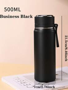 Customized Logo Double-Layer Vacuum Insulated Water Bottle Long-Lasting Thermal Insulation Slip-Resistant Base With Portable Strap Engraving Service Drinkware, Personalized Gift - Multicolor - View 5