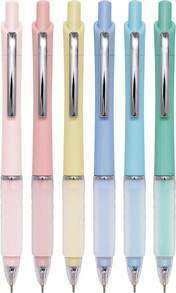 Aisibeiger Ball Point Pen Black Ink Ballpoint Pens With Super Soft Grip Medium Point 10mm Office Pens (6 Pack) - 杏色 - 查看 1