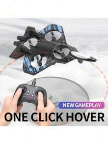 Avión RC 2.4GHz Acrobático con Luces LED, 4 Canales 6 Ejes de Giro, Control Remoto de Largo Alcance, Modelo de Espuma EPP para Interior/Exterior, Regalo para Adultos y Principiantes - Rojo - Ver 6