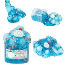 70ml Crunchy Crystal Slime Ball Kit With Bat, Dinosaur, Starfish Charms - Slime Set For Boys Girls, Perfect For Christmas Gifts Party Favors, Includes Fun Slime Accessories DIY Sensory Toys - Multicolor - View 7