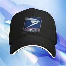 Official Postal Service Authorized Baseball Cap -  Logo, Unisex Lightweight Sun Hat, Black Postman Hat, Machine Washable Daily And Holiday Gift, Retro Design, Comfortable Fit, Outdoor Headwear, Essential For Sports Enthusiasts - 紅色的 - 查看 1