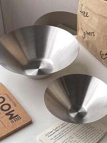 1/2Pcs Stainless Steel Mixing Bowls Decorative Esthetician Bowls For Wedding Christmas Party Baking Prepping Serving Facial Food Salad Fruit Snack Soup Cereal(6.2/8.8 Inch,Silver)