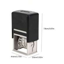 Um Manual de Produção Anual Mensal Ajustável Automático de Prensagem, Carimbo de Data Personalizado Pequeno com Tinta, Caderno de Presente de Natal com Tampa Basculante de Data com Tinta, Feito de Material Auto-Vedante, Sem Tinta Incluída. - multicolorido - Visão 8