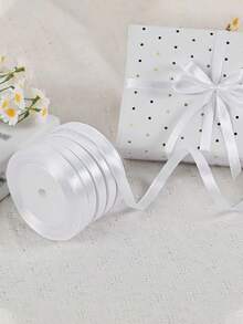 1卷/2卷/5卷装，1厘米宽涤纶丝带蝴蝶结装饰丝带，适用于婚礼、DIY手工、插花、烘焙包装、礼品包装等，高端装饰丝带，适合礼品包装、花束、生日派对、情人节、婚礼、手工艺品、发饰、蝴蝶结、万圣节、圣诞节等场合。 - 彩色 - 查看 10