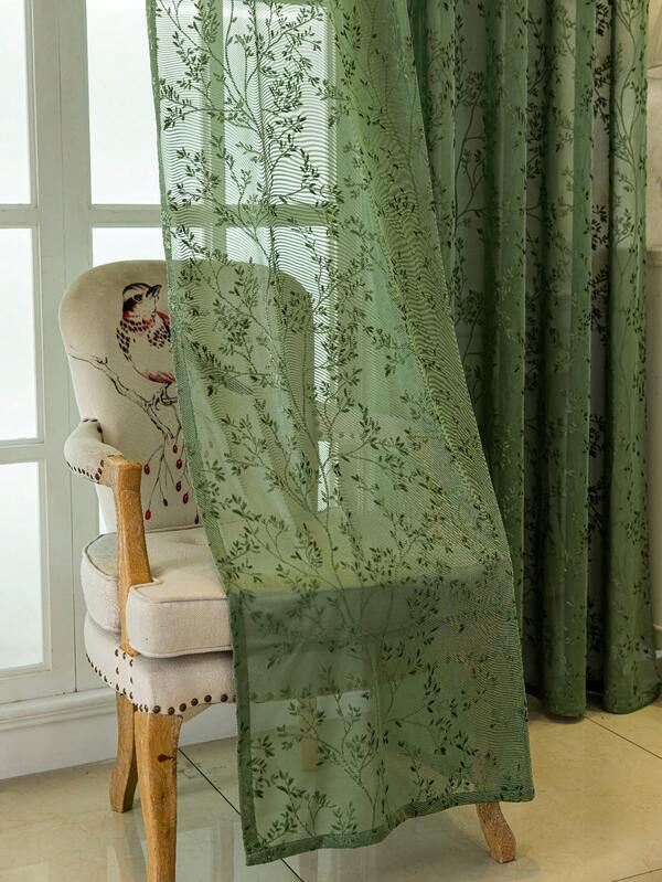 1pc Linen Modern Linen Gauze Curtain - Japanese Linen Style, Rod Pocket Design, Suitable For Living Room And Bedroom - Sheer And Light Filtering Curtain, Living Room Curtain, Bedroom Curtain