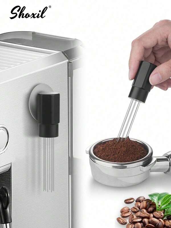 shoxil 1pc WDT Tool, Magnetic Coffee Stirrer, Espresso Distribution Tool, Stainless Steel Coffee Needle Distributor, Espresso Accessories For Barista