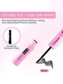 3PCS/1PC Strong Hold 2-In-1 Lash Bond And Seal 5ml+5ml Long Lasting Cluster Eyelash Glue For All Day DIY Lash Extensions - Black - View 8