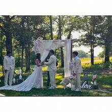 2 Piece Linen Suits For Men Slim Fit Casual Beach Wedding Summer Grooms Groomsmen Linen Blazer Pants Suithalloween - 白色 - 查看 5