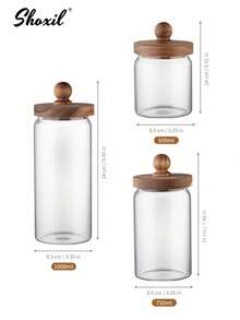 shoxil 1pc Coffee Bean Sealed Jar With Handle Wooden Lid Storage Jar Coffee Bean Glass Sealed Jar - Glass Bean Jar With Wooden Handle - View 9