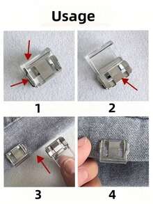 6-1件装 隐形固定夹缩短裤腿，防止裤腿拖地，隐藏式裤扣闭合装置，无缝设计，防止裤腿拖地，适用于牛仔裤和裤子，防水，便携