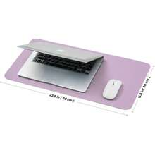 Non-Slip Desk Pad,Mouse Pad,Waterproof PVC Leather Desk Table Protector,Ultra Thin Large Desk Blotter, Easy Clean Laptop Desk Writing Mat For Office Work/Home/Decor(Pink)