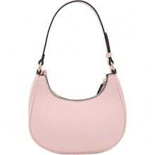 FashionPuzzle Small Crescent Shoulder Bag Underarm Purse - 淺粉紅色/淺粉紅色 - 查看 5