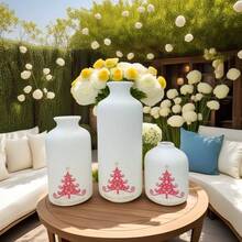 Vaso decorativo de Halloween e Natal, vaso de cerâmica simples para flores, decoração para festas de fim de ano