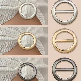 3 pezzi Fermagli metallici multifunzionali - Eleganti fermagli accessori dorati, adatti per sciarpe, cinture, magliette | Qualità durevole in metallo, si fissano saldamente per qualsiasi occasione, accessorio multifunzionale