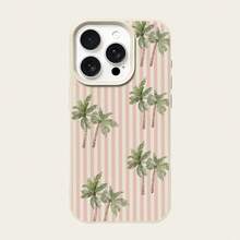 1 chiếc ốp lưng điện thoại bằng chất liệu TPU, họa tiết cây dừa mùa hè và sọc hồng, tương thích với điện thoại thông minh . - trắng - Xem 5