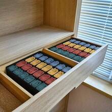 1 Set 24 Grid Foldable Drawer Organizer Box, Sock, Underwear, Clothing Storage Box, Space Saving Wardrobe, Bedroom Accessories Organizer