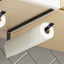 1pc Iron Paper Towel Holder, Modernist Black Paper Towel Dispenser For Kitchen