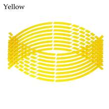 AD Motorcycle Sticker Car Tire Decals Trim Strips Universal Reflective Bike Wheel Sticker Waterproof Wheel Rim Tape 18"
