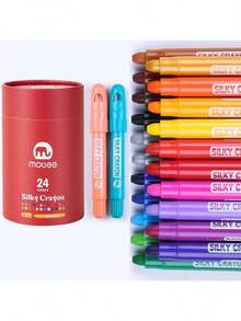 Bộ bút sáp màu Mobee chất lượng cao 12/24/36 màu, màu nước mịn, đạt tiêu chuẩn Châu Âu, chất liệu cao cấp, thích hợp cho vẽ tranh và sáng tạo, bảo vệ tầng ozone. - Xem 4