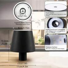 1pc Modern Creative Embedded Wine Bottle Lamp, Restaurant Bar Atmosphere Light, Touch Dimming 3 Color Modes, Bedroom Bedside Night Light, Home Decor Table Lamp, Outdoor Lighting Lamp, Gift Night Light