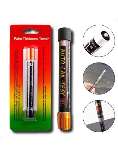 Caneta Medidor de Espessura Tintas Automotiva Camada de Pinturas Magnético Carro Batido
