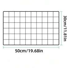 网格照片墙，用于照片展示的金属丝墙网格，相框拼贴板，金属丝网墙板房间装饰，DIY铁艺相框拼贴，可折叠多张照片整理器。（夹子颜色随机） - 彩色 - 查看 3