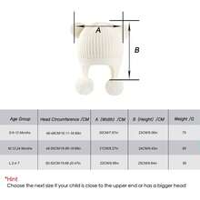 Baby Winter Hat With Earfalp Toddler Girls Boys Beanie Kids Warm Fleece Lined Knit Hat With 2 Cute Ears