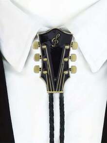 1 pieza Corbata de bolo ajustable para amantes de la música country, unisex. Accesorio de collar personalizado, corbata de bolo estilo western y vaquero para decoración de cuello, adecuado para fiesta casual, boda, padrino. Versátil colgante de cordón, regalo ideal. - Corbata bolo estilo country western - Ver 1