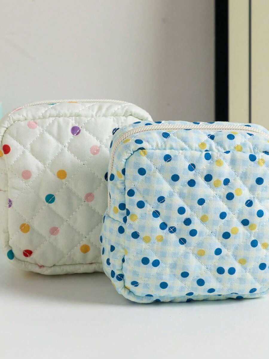 1 pieza Bolsa de almacenamiento de tampones con diseño floral, bolsa de viaje portátil, monedero, sobre para lápiz labial. Una bolsa de cosméticos con estilo que puede almacenar toallas sanitarias y toallas de papel, esenciales universitarios de otoño, artículos de viaje esenciales para vacaciones, bolsa de viaje para mujeres, organizador de maquillaje