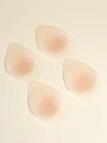 2/4Pcs Plus Size Silicone Nipple Covers Ultra-Thin Breast Lift Sticky Bra Reusable Invisible Pasties For Strapless Dress - Multicolor - View 7