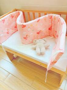 1pc Baby & Toddler All-Season Bed Guardrail, Anti-Fall & Anti-Collision Bed Bumper, Bed Safety Railing - Pink Little Girl - View 5