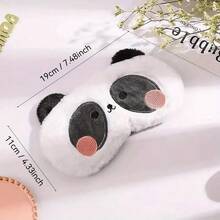 Unisex Soft Plush Panda Sleep Mask - Fragrance-Free, Adjustable Eye Mask, Suitable For Insomnia Relief, Travel, And Naps - 1 - Xem 7