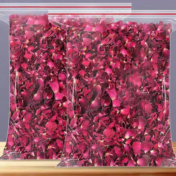 300g Natural High-Quality Rose Petals Eternal Flower Decoration - Suitable For Indoor Home Decoration Dry Flower Decoration Flowers DIY Handmade Soap Making, Sachet Raw Materials, Birthday, Holiday Parties, Wedding Scene Decoration, Scattering Petals Colorful Petals Paper Scraps Gift Tube Filling With Raw Materials