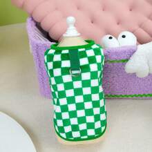 24pcs Plush Pet Clothes, Dog Apparel, Small Animal Fleece Jacket, Reversible Fleece Coat, Casual Fleece Vest For Teddy, Kitten Cartoon Casual Wear, Autumn/Winter - Black - View 5