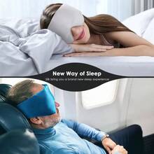 FRESHME Silk Sleep Mask Dark Eye Mask, Zero Eye Pressure Face Mask, Suitable For Women And Men, Comfortable Ultra Soft Eye Mask With Adjustable Elastic Strap, For Travel Sleep Yoga - Gray - View 4