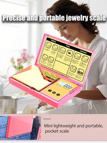 1 件彩虹镀铬电子秤 200g X 0.01 - 彩虹色迷你袖珍秤，精确的口袋大小饰品食物盎司克电镀称重功能，镀铬彩虹，粉色电镀闪亮镜面盖和平台称量食物带背光 LCD，多种单位转换（G/Oz/Lb），便携式，无需自带电池，适用于食物、小饰品和旅行使用 - 彩色 - 查看 8