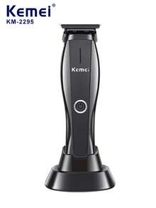 Kemei 1 pezzo Tosatrici elettriche per capelli KM-2295 professionali per barbieri, ricaricabili e senza fili, con base, tagliacapelli, rifinitore per barba, strumenti per rasatura e rifilatura per barbieri
