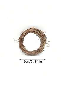 1 pezzo Base di corona in rattan naturale (senza decorazioni) - Adatto per fai-da-te, design floreale e decorazione per porta | Adatto per matrimoni, festa della mamma, Ramadan, festival della luna, San Valentino, feste di compleanno, raduni e decorazione da giardino | Stile rustico americano, consigliato per la stagione dei matrimoni