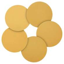 6Inch 60/80/100/120/150/240/320/400/600 Grit No-Hole Hook And Loop Sanding Discs 50/100Pcs, Random Orbital Sandpaper For Automotive And Woodworking - Yellow - View 2