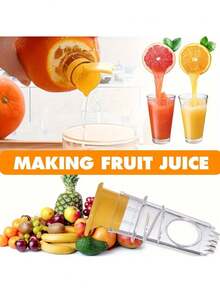 Manual Citrus Juicer - Plastic Lemon & Orange Squeezer With Ergonomic Handle | Efficient Squeeze Design For Fresh Juice Extraction