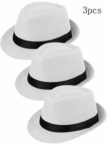 D EXCEED 1/3/4 件 1920 年代男士服装配饰套装软呢帽复古咆哮 20 年代服装黑帮配饰适合盖茨比派对万圣节派对礼物