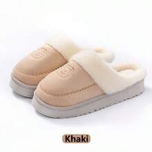 Pantuflas de felpa para uso en el hogar, pantuflas de felpa gruesas para dormitorio posparto, cálidas y antideslizantes para el invierno en el hogar, adecuadas para otoño e invierno, regalos perfectos para familiares y amigos