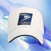 Official Postal Service Authorized Baseball Cap -  Logo, Unisex Lightweight Sun Hat, Black Postman Hat, Machine Washable Daily And Holiday Gift, Retro Design, Comfortable Fit, Outdoor Headwear, Essential For Sports Enthusiasts - 白色 - 查看 8
