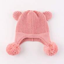 Baby Winter Hat With Earfalp Toddler Girls Boys Beanie Kids Warm Fleece Lined Knit Hat With 2 Cute Ears
