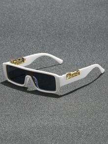 1 par herrglasögon i retrostil med personlig design, lämpliga för olika tillfällen - Vitt - Visa 9