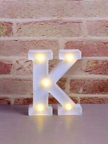 4个/1个 - 16厘米霓虹LED字母灯，电池供电，字母A-Z，适用于派对餐桌中心装饰、性别揭晓派对、生日派对和婴儿房装饰 - 白色-約16cm - 查看 20