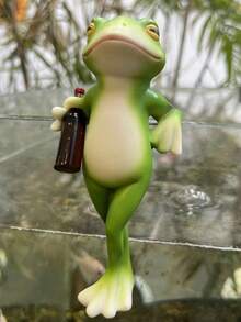 1个青蛙树脂摆件，户外花园草坪装饰，家居装饰，动物工艺摆件 - 彩色 - 查看 9