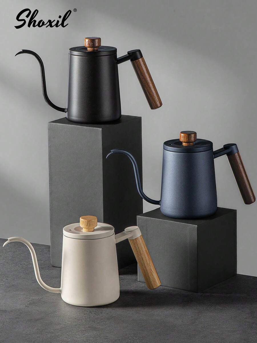 shoxil 1pc Pour Over Coffee Kettle, Stainless Steel Gooseneck Spout Coffee Pot, For Home Office Coffee Shop - Coffee Maker - View 1