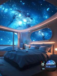 LED Aurora Projection Mood Light, Romantic Aurora Projection Mood Light, USB Plug-In With Remote Control Aurora Light, Room LED Lighting Decorative Light, Easily Create A Romantic Corner In Your Bedroom Or Living Room, Perfect Gift For Christmas/Halloween, Festival Scene Party Decorative Mood Light, Bring A Unique Glow To Every Scene!